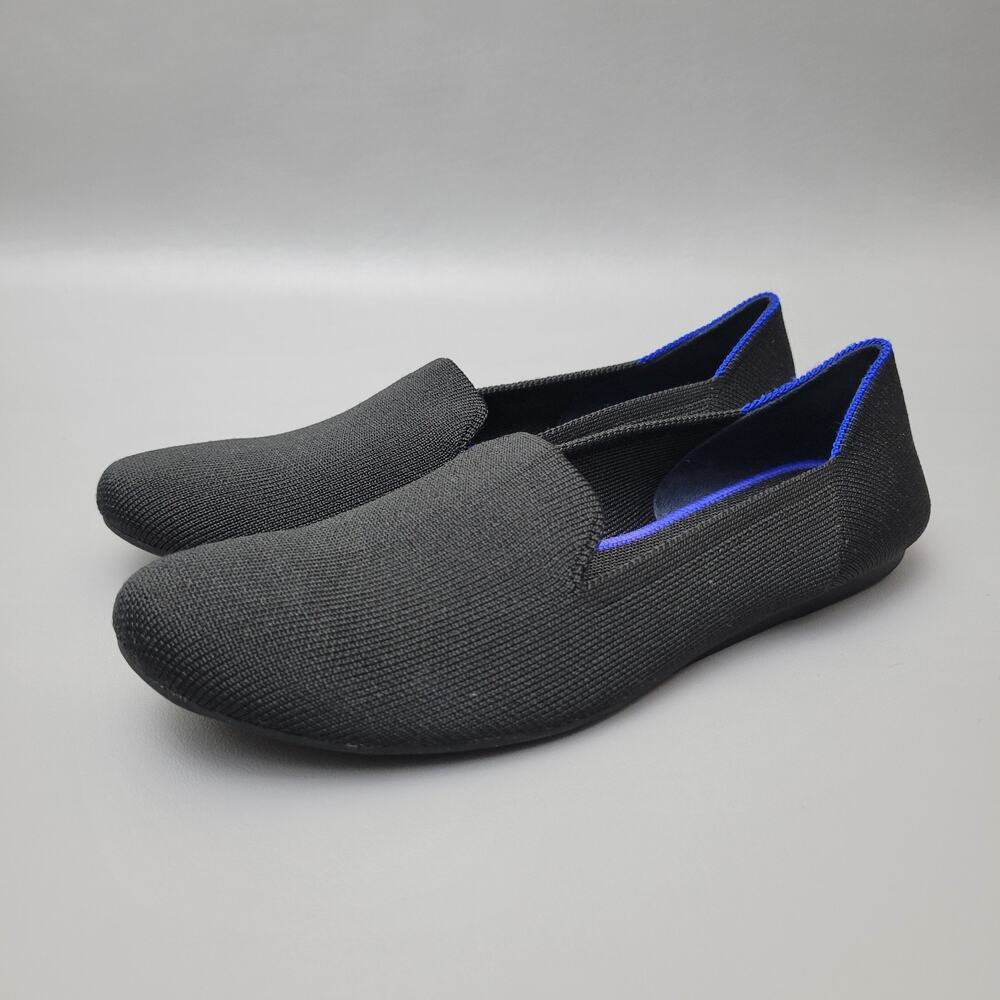 Rothy's Womans Shoes The Loafer Round Toe Black Solid Slip On Casual Flats 8